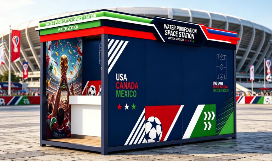Stație de apă tematică pentru Cupa Mondială – Redefiniți hidratarea stadionului?